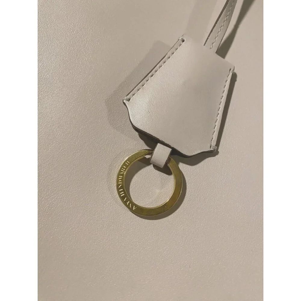 Anya Hindmarch Ebury Shopper II Eyes Leather Tote Steam Gray Circus Googly Eyes - Picture 16 of 16